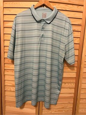 Callaway Men's Mint Green Striped Golf Polo